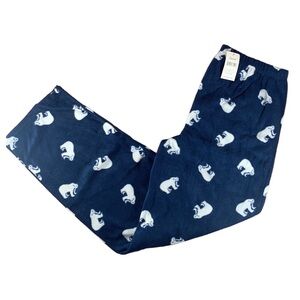 Leveret Mens Pajama Fleece Sleep Lounge Pants Polar Bear (Size Medium)